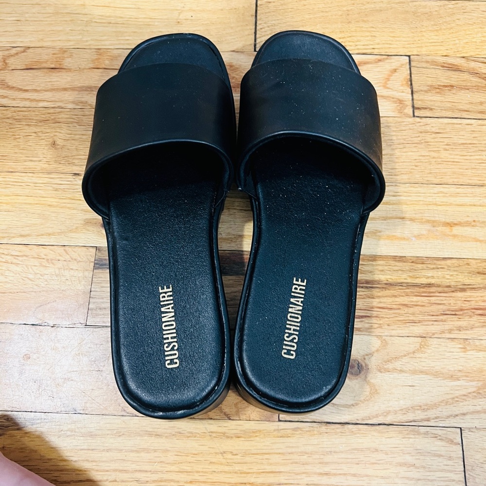 Black Slide Sandals for Women